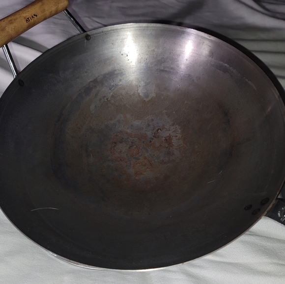 NOT SOLD!     RARE Excellent Condition Vintage Atlas Spinning Company Wok - Picture 8 of 10